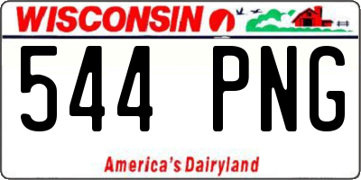 WI license plate 544PNG