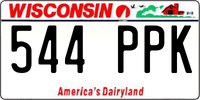 WI license plate 544PPK