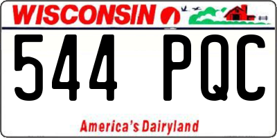 WI license plate 544PQC