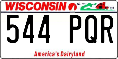 WI license plate 544PQR