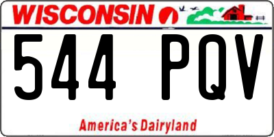 WI license plate 544PQV