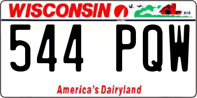 WI license plate 544PQW