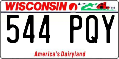 WI license plate 544PQY