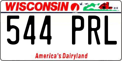 WI license plate 544PRL