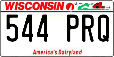WI license plate 544PRQ