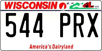 WI license plate 544PRX