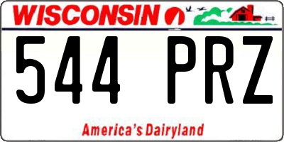 WI license plate 544PRZ