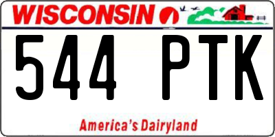 WI license plate 544PTK