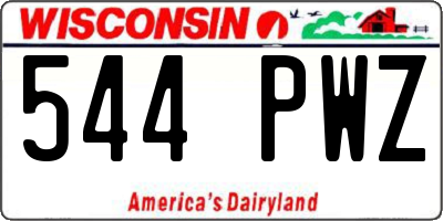 WI license plate 544PWZ