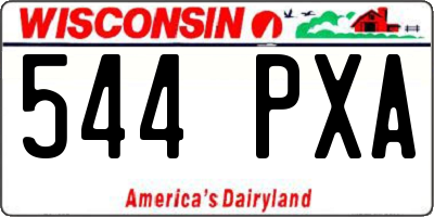WI license plate 544PXA