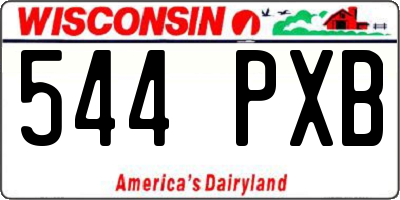 WI license plate 544PXB