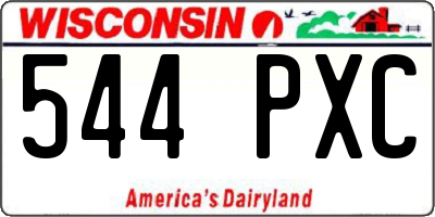 WI license plate 544PXC