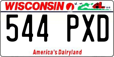 WI license plate 544PXD