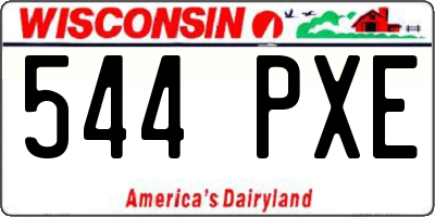 WI license plate 544PXE