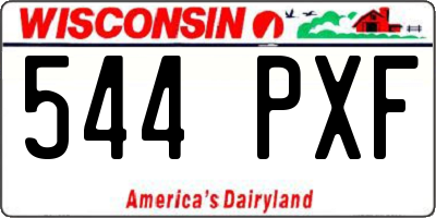 WI license plate 544PXF