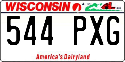 WI license plate 544PXG