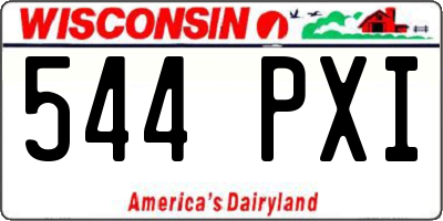 WI license plate 544PXI