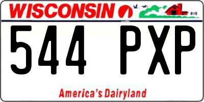 WI license plate 544PXP