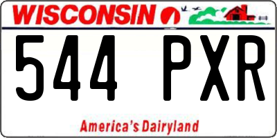 WI license plate 544PXR