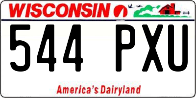 WI license plate 544PXU