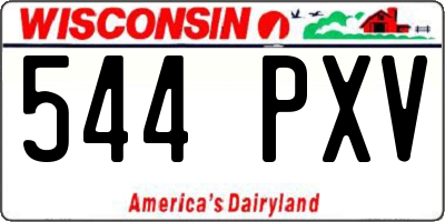 WI license plate 544PXV