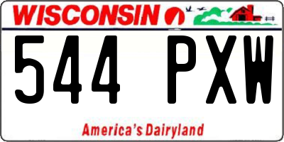 WI license plate 544PXW