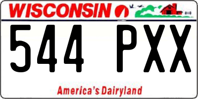 WI license plate 544PXX