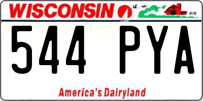 WI license plate 544PYA