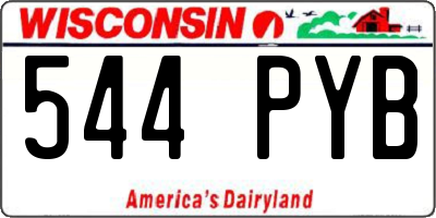 WI license plate 544PYB