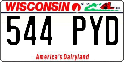 WI license plate 544PYD