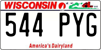 WI license plate 544PYG