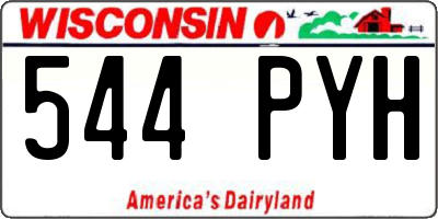 WI license plate 544PYH