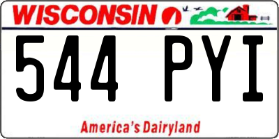 WI license plate 544PYI