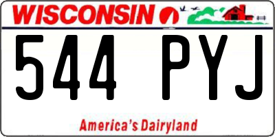 WI license plate 544PYJ