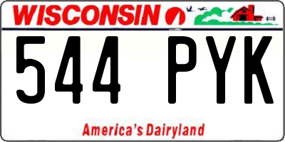 WI license plate 544PYK