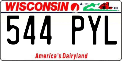 WI license plate 544PYL