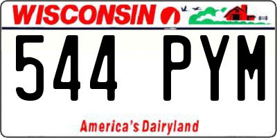 WI license plate 544PYM