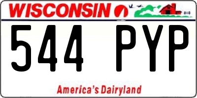 WI license plate 544PYP