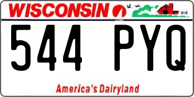 WI license plate 544PYQ