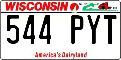 WI license plate 544PYT