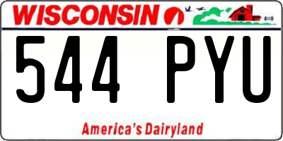 WI license plate 544PYU