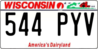 WI license plate 544PYV