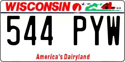 WI license plate 544PYW