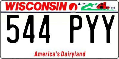 WI license plate 544PYY
