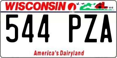 WI license plate 544PZA