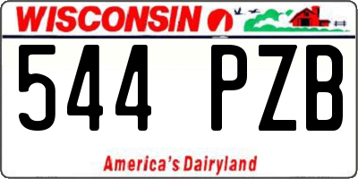 WI license plate 544PZB