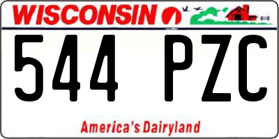 WI license plate 544PZC