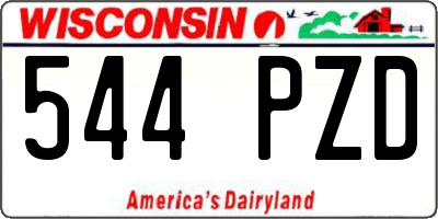 WI license plate 544PZD