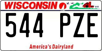 WI license plate 544PZE