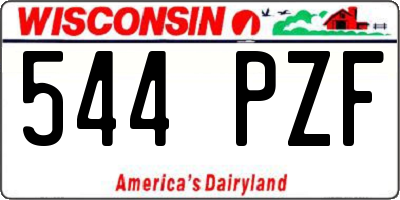 WI license plate 544PZF